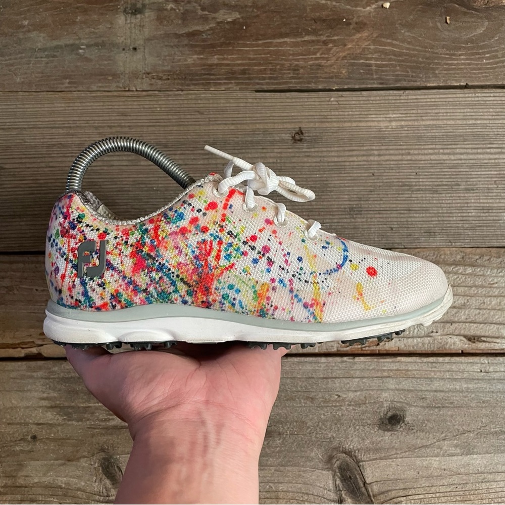 Women Footjoy Empower Paint Splatter Golf Shoes Gem